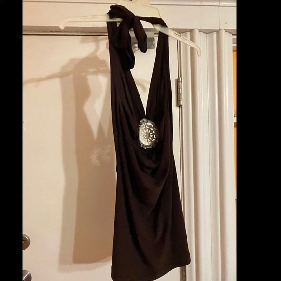Brown Halter top, Medium, Seduction - Picture 2 of 3